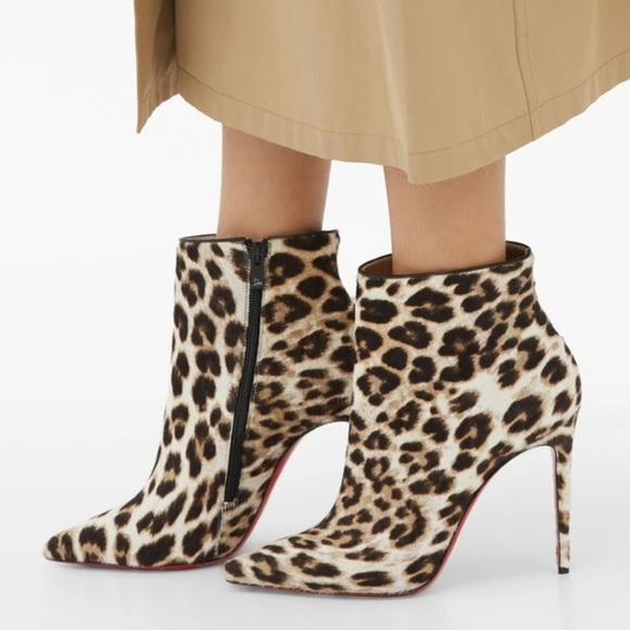 CHRISTIAN LOUBOUTIN 
So Kate Booty 100 leopard-print calf-hair boots Size 38 - Picture 3 of 13